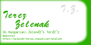 terez zelenak business card